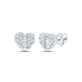 1/8CTW-DIA P1 GIFT HEART EARRINGS